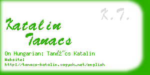 katalin tanacs business card